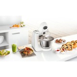 Bosch MUM58231 robot da cucina 1000 W 3,9 L Bianco bianco/Argento, 3,9 L, Bianco, 3 dischi, Acciaio inox, Plastica, Acciaio inox, 1000 W