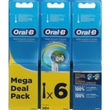 Braun Precision Clean 80339528 testina per spazzolino 6 pz Bianco bianco, 6 pz, Bianco, CleanMaximiser, Germania, Oral-B, 32,7 g