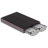 DeLOCK Custodia esterna USB Type-C Dual Combo per 2 x M.2 N, Disk enclosure grigio