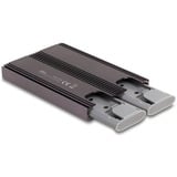 DeLOCK Custodia esterna USB Type-C Dual Combo per 2 x M.2 N, Disk enclosure grigio