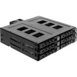 DeLOCK Telaio rimovibile 5,25″ per 6 x 2,5″ HDD / SSD SATA o SAS con serratura, Telaio di montaggio 