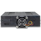 DeLOCK Telaio rimovibile 5,25″ per 6 x 2,5″ HDD / SSD SATA o SAS con serratura, Telaio di montaggio 
