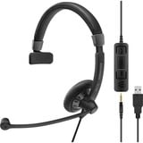 EPOS | Sennheiser | SENNHEISER IMPACT SC 45 USB MS Auricolare Cablato A Padiglione Musica e Chiamate USB tipo A Nero, Headset Nero, Cablato, Musica e Chiamate, 60 - 16000 Hz, 102 g, Auricolare, Nero