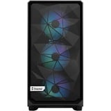 Fractal Design Meshify 2 RGB Nero, Chassis Tower Nero, PC, Nero, ATX, EATX, micro ATX, Mini-ITX, Acciaio, Vetro temperato, Multi, Ventole