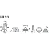 High Peak Tenda tunnel Kite 2 LW verde/Rosso