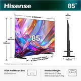 Hisense 85E7S, QLED TV Nero