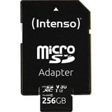 Intenso UHS-I Professional 256 GB microSDXC, Scheda di memoria Nero