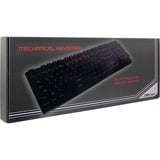 Inter-Tech NK-2000ME tastiera USB QWERTZ Nero Nero, Full-size (100%), USB, Interruttore a chiave meccanica, QWERTZ, LED RGB, Nero