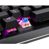 Inter-Tech NK-2000ME tastiera USB QWERTZ Nero, Tastiera da gioco Nero, Full-size (100%), USB, Interruttore a chiave meccanica, QWERTZ, LED RGB, Nero