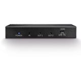 Lindy 38235 ripartitore video HDMI 2x HDMI, Splitter HDMI Nero, HDMI, 2x HDMI, 3840 x 2160 Pixel, Nero, Metallo, CE, FCC, RoHS, REACH, California Proposition 65