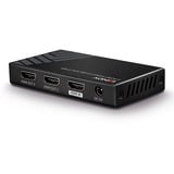 Lindy 38235 ripartitore video HDMI 2x HDMI, Splitter HDMI Nero, HDMI, 2x HDMI, 3840 x 2160 Pixel, Nero, Metallo, CE, FCC, RoHS, REACH, California Proposition 65