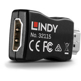 Lindy Emulatore EDID HDMI 4K60, Adattatore Nero