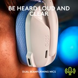 Logitech G435 LIGHTSPEED, Cuffia da gioco bianco