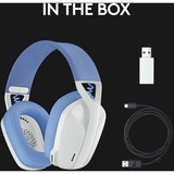 Logitech G435 LIGHTSPEED, Cuffia da gioco bianco