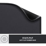 Logitech Mouse Pad Studio Series Grafite, Tappetino per mouse Nero, Grafite, Monocromatico, Nylon, Poliestere, Gomma, Barra appoggiaferro antiscivolo