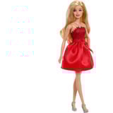 Mattel Bambola Barbie da festa color rubino per l'80° anniversario con vestito rosso 