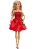 Mattel Bambola Barbie da festa color rubino per l'80° anniversario con vestito rosso 