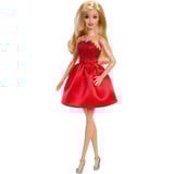Mattel Bambola Barbie da festa color rubino per l'80° anniversario con vestito rosso 