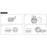 Peach 319626 aspirapolvere senza filo Nero, Bianco Senza sacchetto, Aspirapolvere portatile Nero, Secco, Senza sacchetto, Nero, Bianco, Stilo AA, 80 mm, 80 mm