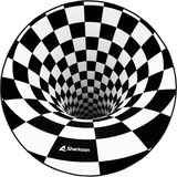 Sharkoon SKILLER SFM12 3D Vortex Floor Mat, Tappetino protettivo Nero/Bianco
