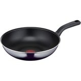 Tefal Resist D5261932 padella Wok/padella per cottura al salto Rotondo Nero, Rotondo, Wok/padella per cottura al salto, Nero, Titanio, 175 °C, Alluminio