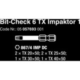Wera Bit-Check 6 TX Impaktor 1, Set di bit 
