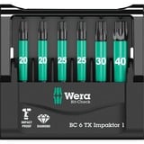 Wera Set di punte 6 TX Impaktor 1, 1/4", 6 pezzi, Set di bit 