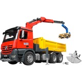 bruder MB Arocs Construction truck with accessories veicolo giocattolo, Veicolo modello 4 anno/i, Rosso, Giallo