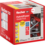 fischer Tassello a gambo lungo HybridPower 10x90 FUS rosso/grigio