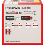 fischer Tassello a gambo lungo HybridPower 10x90 FUS rosso/grigio