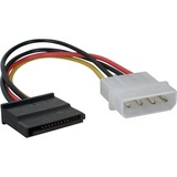 goobay CAK SATA 4P/S-ATA power adapter 0,13 m, Adattatore Nero/Rosso, 0,13 m, Femmina, Femmina, Multicolore