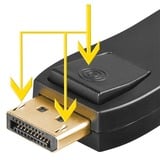 goobay HDMI DisplayPort Adapter Nero Nero, DisplayPort, HDMI, Nero