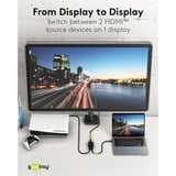 goobay Selettore HDMI manuale 2 a 1 (4K @ 30Hz), Switch HDMI Nero