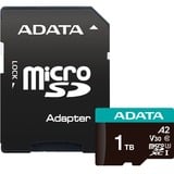 ADATA AUSDX1TUI3V30SA2-RA1 memoria flash 1 TB MicroSDXC UHS-I Classe 10, Scheda di memoria 1 TB, MicroSDXC, Classe 10, UHS-I, 100 MB/s, 85 MB/s