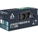 ARCTIC Liquid Freezer III Pro 280 Processore Raffreddatore di liquidi tutto in uno 14 cm Nero 1 pz, Raffreddamento ad acqua Raffreddatore di liquidi tutto in uno, 14 cm, 186 m³/h, Nero