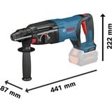 Bosch GBH 18V-26 D Professional 425 W 890 Giri/min SDS-plus, Trapano a percussione blu/Nero, SDS-plus, Nero, Blu, 2,6 cm, 890 Giri/min, 890 Giri/min, 2,5 J