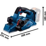 Bosch Pialla a batteria GHO 18V-26 Professional solo, 18Volt, Aereo elettrico blu/Nero
