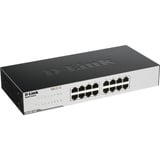 D-Link GO-SW-16G Non gestito L2 Gigabit Ethernet (10/100/1000) 1U Nero, Interruttore Nero, Non gestito, L2, Gigabit Ethernet (10/100/1000), Full duplex, Montaggio rack, 1U