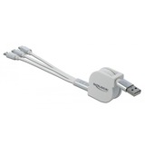 DeLOCK 85850 cavo USB 0,98 m USB 2.0 USB A USB C/Micro-USB B/Lightning Argento, Bianco bianco/Argento, 0,98 m, USB A, USB C/Micro-USB B/Lightning, USB 2.0, Argento, Bianco