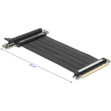 DeLOCK Scheda Riser PCI E 4.0 x16>x16 Slot 90° con cavo 30cm, Scheda di montaggio Nero