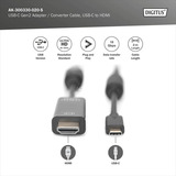 Digitus Cavo adattatore USB-C > HDMI A, 4K @ 60HZ Nero