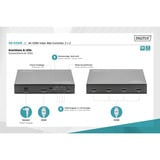 Digitus Processore videowall HDMI 4K, 2x2, Splitter HDMI Nero
