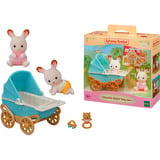 EPOCH Sylvanian Families - Gemelli Coniglietti di Cioccolato con Passeggino, Giochi di costruzione 