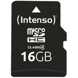 Intenso 3403470 memoria flash 16 GB MicroSDHC Classe 4 16 GB, MicroSDHC, Classe 4, 20 MB/s, 5 MB/s, Antipolvere, Antigraffio