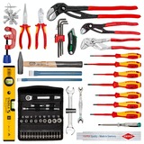KNIPEX 00 21 19 LB E, Set di strumenti rosso