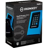 Kingston IronKey Vault Privacy 80 7.68 TB, Disco a stato solido blu/Nero