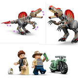 LEGO Jurassic World Fuga dello Spinosaurus, Giochi di costruzione Giocattolo Interattivo con Dino, Moto e 2 Minifigure, Regalo da 9+, Set da costruzione, 9 anno/i, Plastica, 820 pz, 810 g