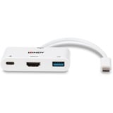 Lindy 43340 adattatore grafico USB 3840 x 2160 Pixel Bianco, Hub USB bianco, 3840 x 2160 Pixel