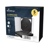 MediaRange BOX31-2 custodia CD/DVD Custodia Jewel 2 dischi Nero, Trasparente, Custodia protettiva Custodia Jewel, 2 dischi, Nero, Trasparente, Plastica, 120 mm, 140 mm, Vendita al dettaglio