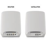 Netgear Orbi RBK762S Banda tripla (2.4 GHz/5 GHz/5 GHz) Wi-Fi 6 (802.11ax) Bianco 5 Interno, Router di rete bianco, Bianco, Interno, Sistema Mesh, 350 m², Banda tripla (2.4 GHz/5 GHz/5 GHz), Wi-Fi 6 (802.11ax)
